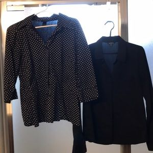 Black/Black/White Polka Dot shirts